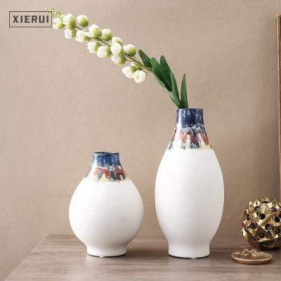 China White Modern Luxury Wedding Porcelain Craft Ceramic Flower Vase Large Nordic Minimalist Ornament For Home Decor for sale