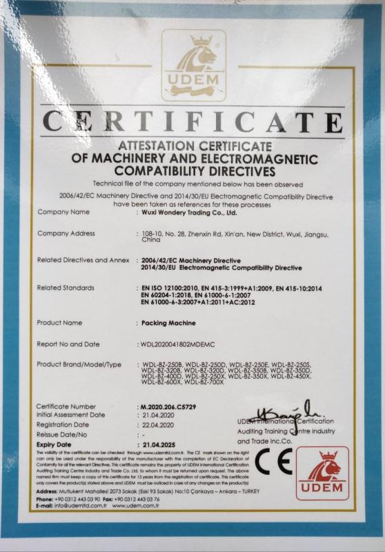 CE - Wuxi Wondery Trading Co., Ltd.