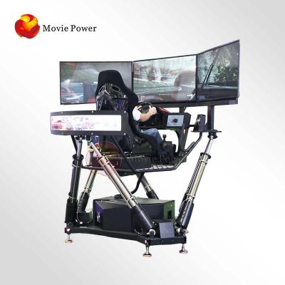 China 360 Degree Car Racing Simulator 3 Screen 6 DOF Driving Machine 6 DOF Car Racing Simulator L2360*W2100*H1900mm for sale