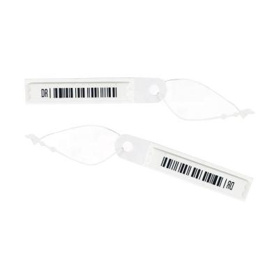 China AM Security Soft Label EAS 58KHz 60 X 11 X 2mm Met String Bar Code Te koop