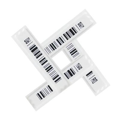 China Witte EAS 58KHz Security AM Soft Label 45 X 11 X 2mm Barcode Te koop