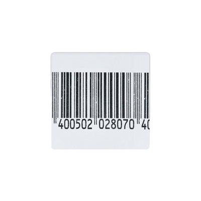 China EAS 8.2MHz RF Security Soft Label 40 X 40mm Coated Paper With Bar Code for sale