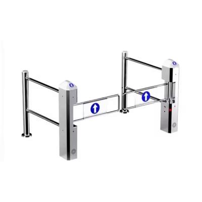 China Mirror Stainless Steel Radar Infrared Induction Automatic Swing Turnstile for sale