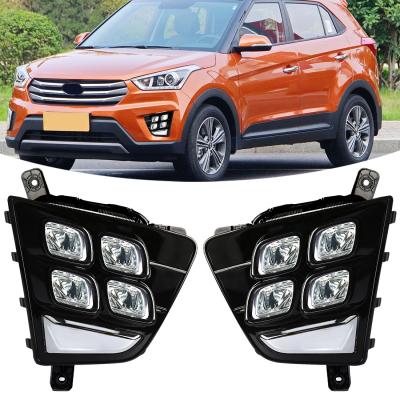 China Daytime Running DRL Car LED Light Waterproof Waterproof Fog Light Driving Lamp For Hyundai IX25 2015 2016 for sale