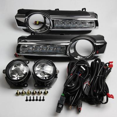 China High Quality ABS Mitsubishi Pajero /Montero/Shogun 2015 Fog Lights Lamp With DRL Running Lights Full Set Car Daytime Accessories for sale