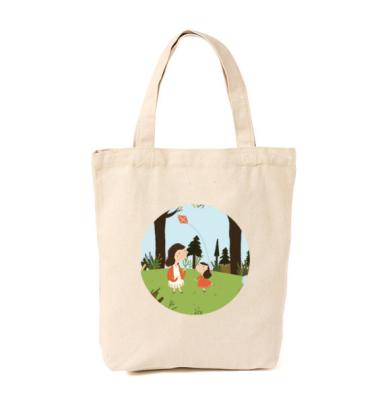 China Large Capacity Fabric Shopping Bags Custom Logo Printed Shopping Grocery Bag Recycle Bags Shopping for sale