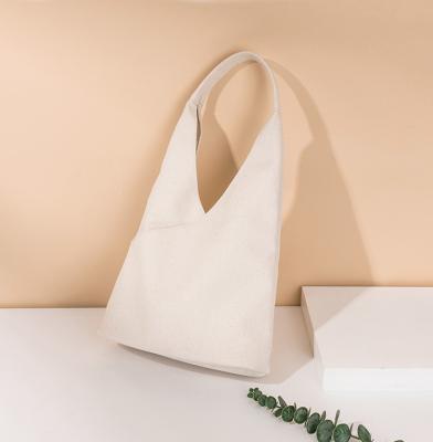 China White Canvas Reusable Piping Folder Cotton Canvas Tote Bag Large Capacity Cotton Shopping Bags for sale