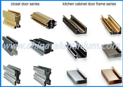 China Kitchen Cabinet Aluminum Window And Door Frame Profile Colorful 6m Length for sale