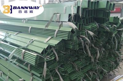 China Louver Blades Aluminum Window Profile 1.4mm Powder Coating Green Color for sale