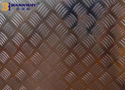 China Big Five Bar Checkered 6061 Aluminum Plate 0.6mm - 10mm Thickness High Hardness for sale