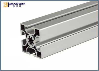 China Anodizing T / V Slot Industrial Aluminium Profile 50mmX50mm Size Silver Color for sale