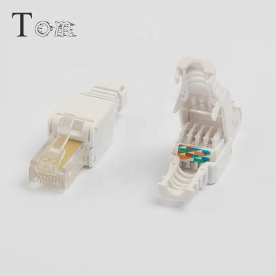 China High Quality Network Cabling System TOM-TP-02 CAT5E/C6/C6A Telecom Communication Modular Plug/Toolless RJ45 UTP Plug/Cat6 Socket for sale