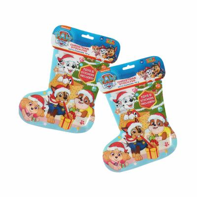 China 3.5g 7g Christmas Sock Cookie Shape Resealable Ziplock Plastic Bags Custom Moisture Proof Mylar Pouch for sale