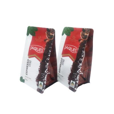 China Food Custom Printed 250g Flat Bottom Coffee Bag for sale