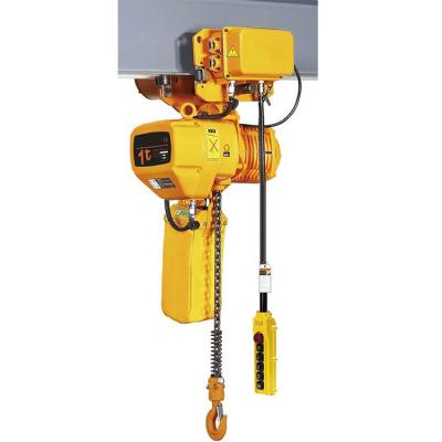 China Cargo lifting transportation 1ton electric chain hoist with electric trolley for sale for sale