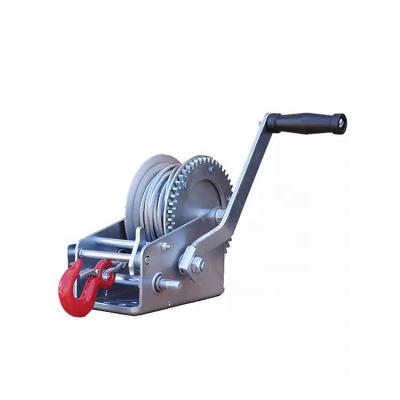 China ATV/UTV Manual brake winch 1500lbs Heavy duty Lifting winch Manual hand winch for sale