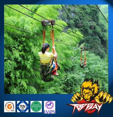 China Steel zipper line, zipper wire, aerial track, aerial ropeslide, death slide, flight fox, foefie slide for sale