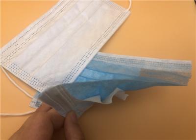 China 3Ply White Breathable Disposable Mask With Tie On Spunlace / Spunbond for sale