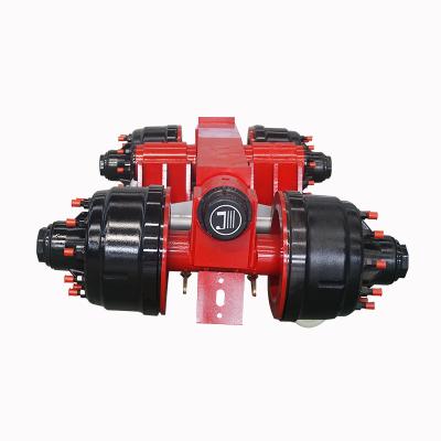 China Mechanical Suspension For Big Line Four Axle Semi Trailer Duty Trailer Parts Two Suspension for sale