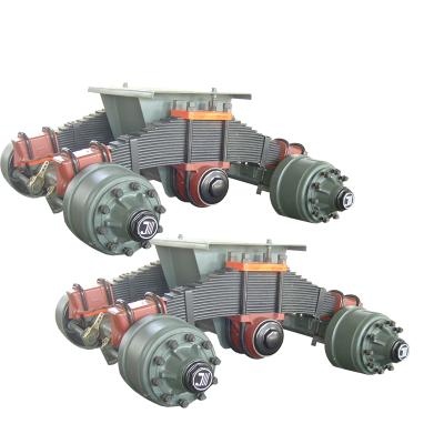 China Mechanical suspension for semi-trailer Jinsheng 24T 28T 32T single trailer bogie suspension for sale