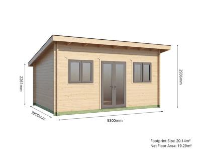 China Modern Solid 20.14m2/216sq.ft Pine Made Garden Cabin /garden Home Garden Office for sale