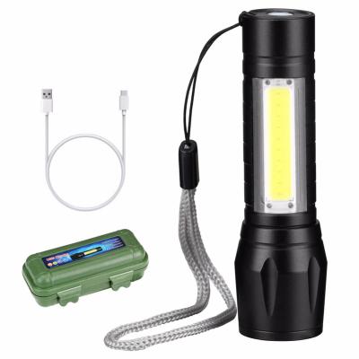 China HLM 3W Mini Handheld Portable Portable Rechargeable LED Flashlight for Camping Cycling for sale