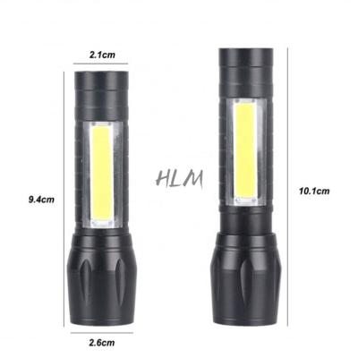 China Zoomable Led Light HLM COB USB Lanterna De Led Flashlight Mini Rechargeable Torch Light for sale