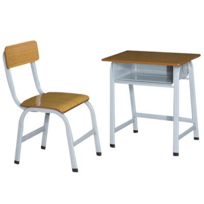 China Modern Best Selling Cheap Primary Kids Student Classroom College Single Desk And Chair Set for sale