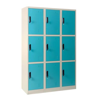 China Adjustable Staff (Size) Work Clothes Locker Metal Wardrobe Locker for Changing Room for sale