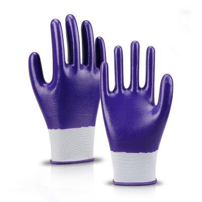 China Anti-slip Abrasion Resistant Nylon Nitrile Foam Coated Universal Comfort Safety Protective Gardening Work Gloves for sale