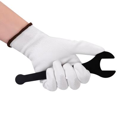 China Sensitive touch PU safety coated palm anti-static palm dipped anti-slip wear-resistant labor protection work gloves for sale