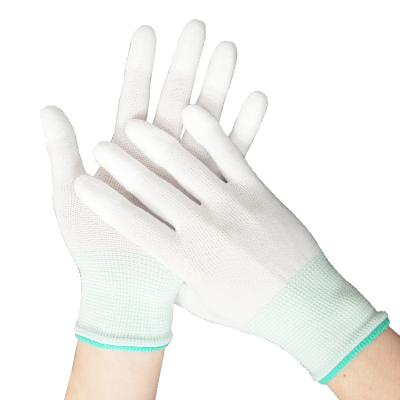 China Anti static Durable work PU anti-static nylon labor anti-skid protective coating gloves for sale