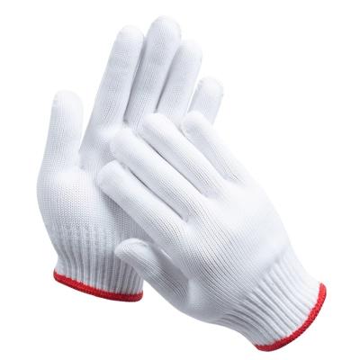 China Industry Labor insurance gloves wear-resistant work non-slip thickened white cotton yarn cotton thread nylon male construction site work for sale