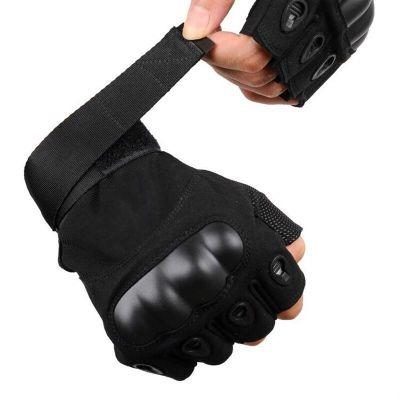 China Impact/Slip Resistant Hard Knuckle Fingerless Climbing Outdoor Sport Workout Hunting Shooting Combat Half Finger Tactical Gloves for sale