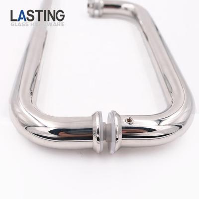 China Professional Manufacturer Durable Easy Installation Tempered Glass Door Handle Stainless Steel O Shape Door Pull Handle for sale