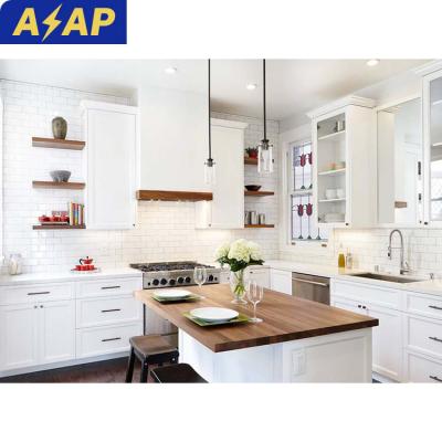 China Durable ASAP Classical style custom made kitchen cabinet solid wood modern kitchen Cabinet for sale