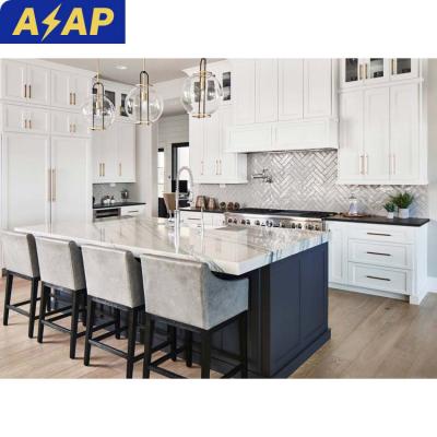 China Durable ASAP Kitchen Furniture Design Wood Veneer Kitchen Cabinet For Wholesales Modern Luxury Wood Veneer High Glossy Lacquer Doors for sale