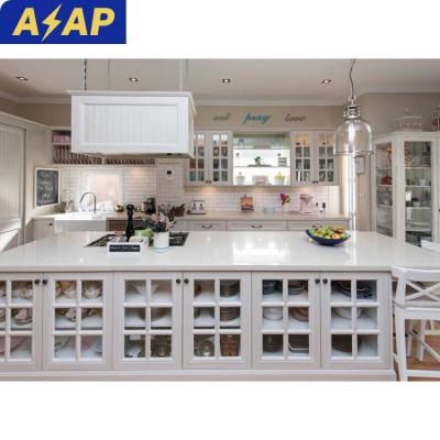 China Durable ASAP Nordic Design Cabinets European Style Ready To Assemble High Gloss Scandinavian Veneer Kitchen Cabinet In Lebanon for sale