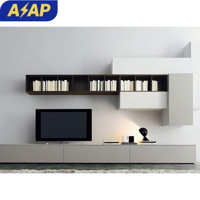 China Convertible ASAP Modern Design Whole Wall TV Cabinet Stands Living Room Furniture TV Unit Set Modern House Wooden 25/18/5mm PANEL,PANEL for sale