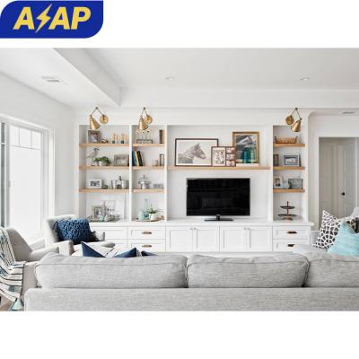 China Convertible ASAP Luxury Tv Wall Units Living Room Furniture Led Light Marble top Tv Stand And Coffee Table Set Wooden Tv Cabinet Modern for sale