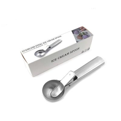 China Viable Amazon Seller Kitchen Accessories Hot Ice Cream Tools Food Grade Stainless Steel Ice Cream Scoop for sale