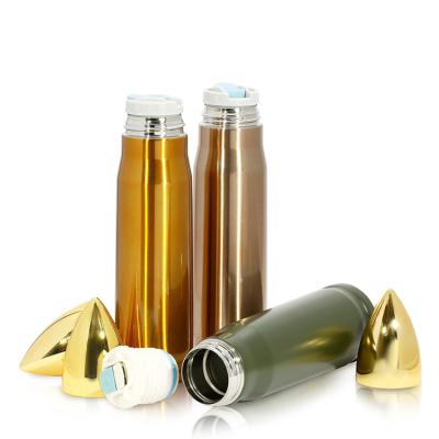 China 500ML Bullet Lit Bottle Stainless Steel Vacuum Flasks Viable Custom Thermos Water Bottle for sale