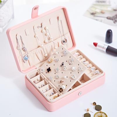 China Jewelery Organization Rose Zipper Organizer Display Travel Portable Jewelry Zipper Case Show Cases PU Leather Storage Jewelery Filter Bezel Boxes for sale