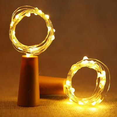 China String 2M 20 LED Decoration Copper Wiring String Color Light Bottle Cork Lamp for sale