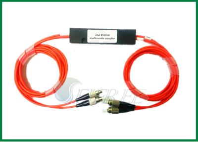 China Optic Fused Fiber Coupler 2x2 850nm FBT Splitter Multimode With FC / UPC for sale