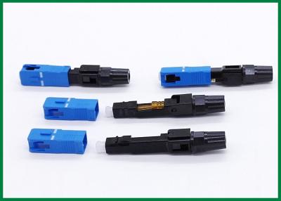 China SC Fiber Optic Fast Connector , Easy Quick Field Assembly Pre polished SC / UPC Drop Cable for sale