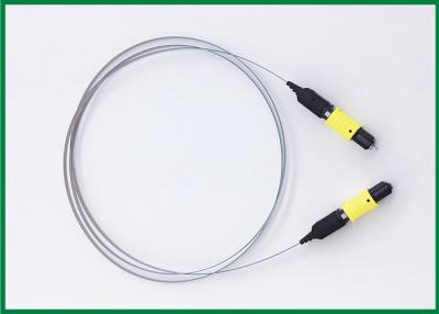 China MPO 12 Ribbon Optical Fiber Patch Cord , Multimode Elite Low Loss Jumper Cable for sale