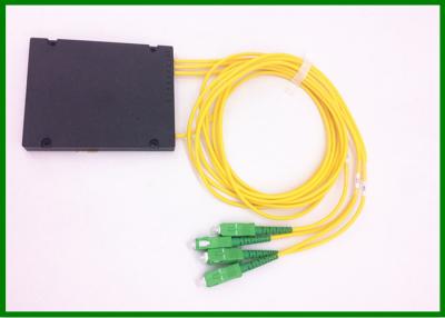 China 1*3 SM Fused Optical Coupler with Green SC/APC 1m length for LAN system for sale