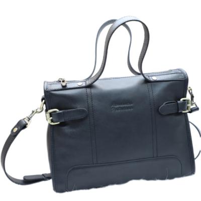 China Wholesale Fashionable Vintage Shoulder Mens Genuine Leather Women's Briefcase Laptop Bag for sale