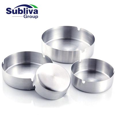 China Stainless Steel Disposable Round Ashtray for sale